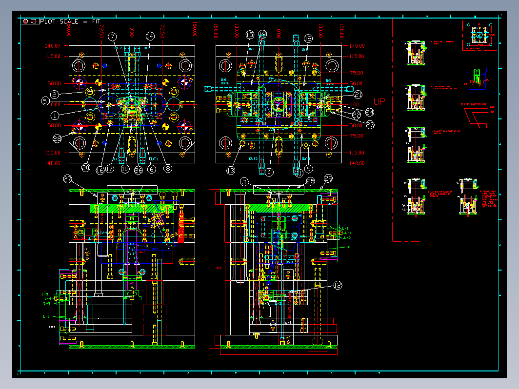 模具结构图—050斜滑块