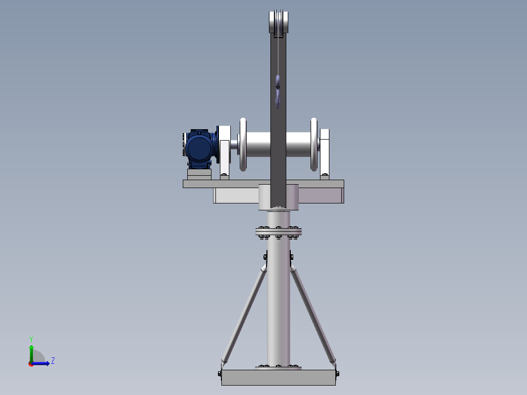 小型电动吊运装置设计三维SW2012带参+CAD+说明书