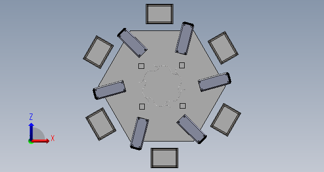 K9701-六座环形办公桌