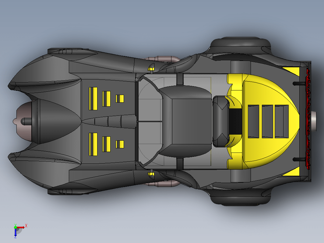 蝙蝠车玩具模型