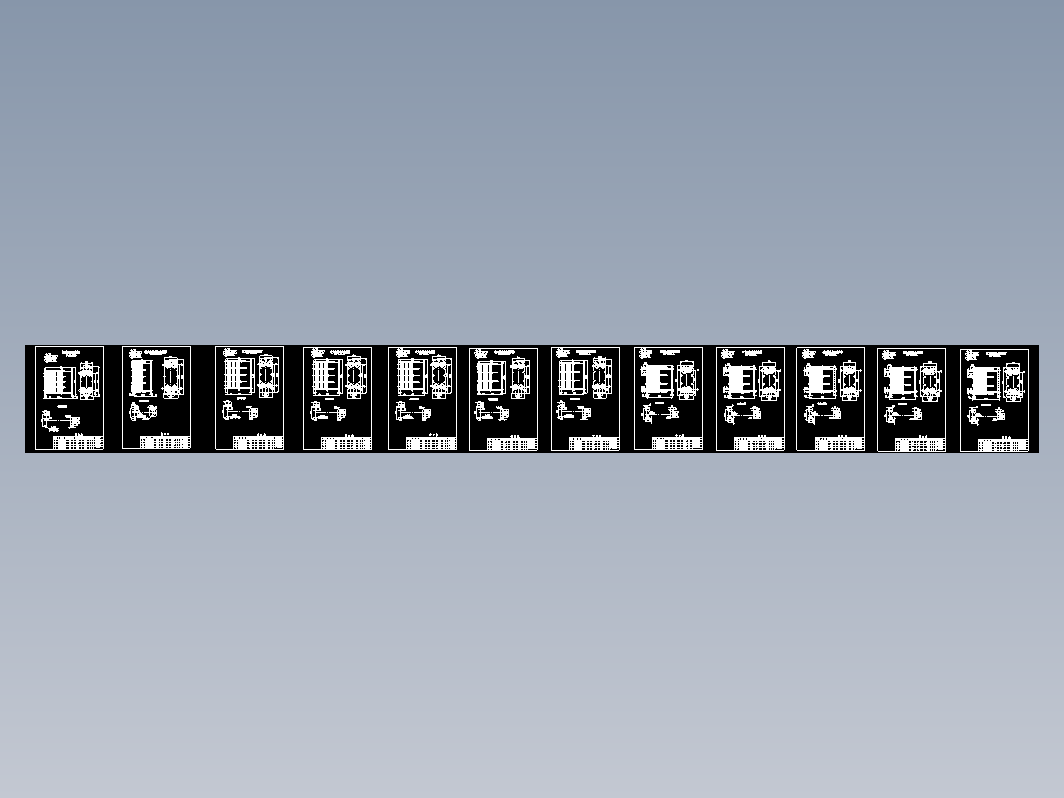 板式换热器简图cad图CAD设计图