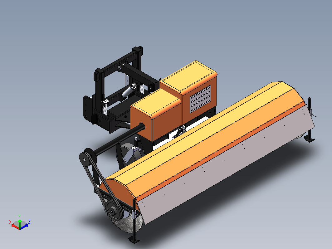 除雪车雪刷机构设计三维SW2016带参+CAD+说明书