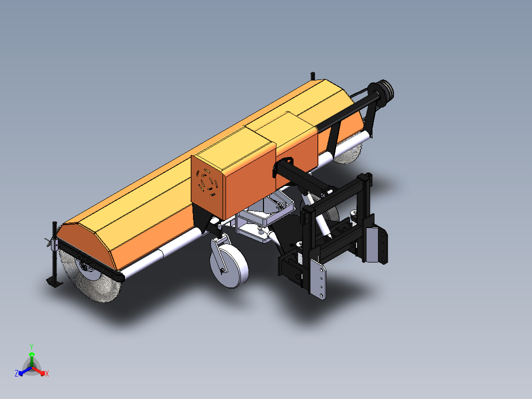 除雪车雪刷机构设计三维SW2016带参+CAD+说明书