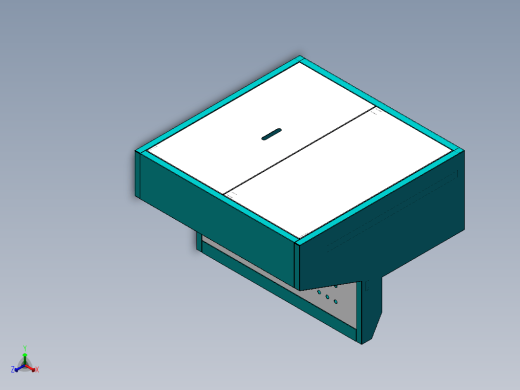 琴式操作台钣金结构3D数模图纸 Solidworks设计 附STEP IGS缩略图