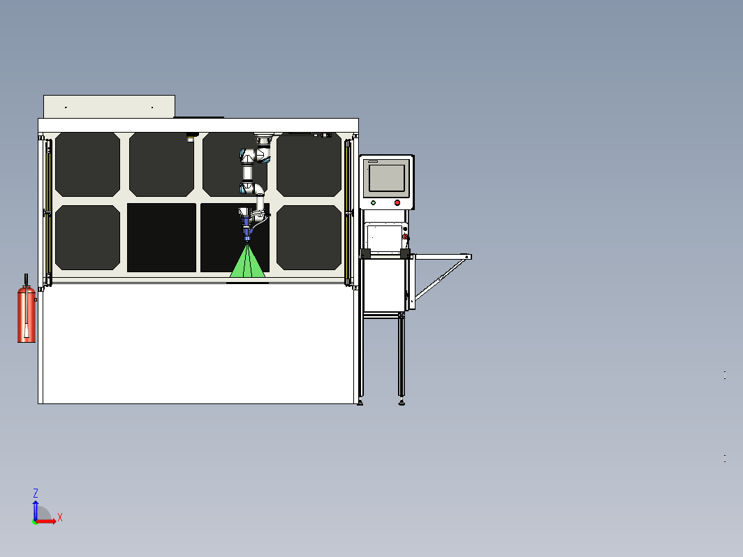 UR机器人喷漆室3D