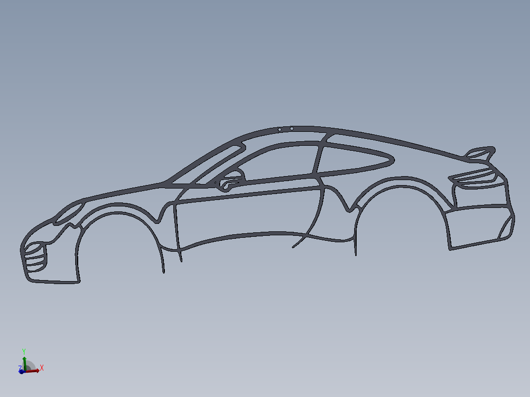 激光切割剖面切割汽车模型