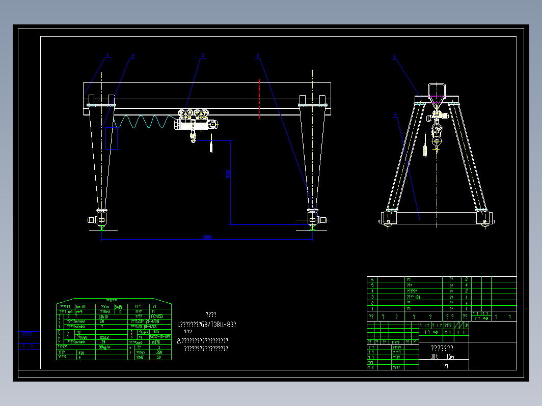 10t s=15单梁龙门起重机