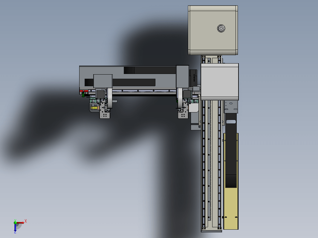 注塑机五轴伺服双截机械手solidworks三维模型图纸