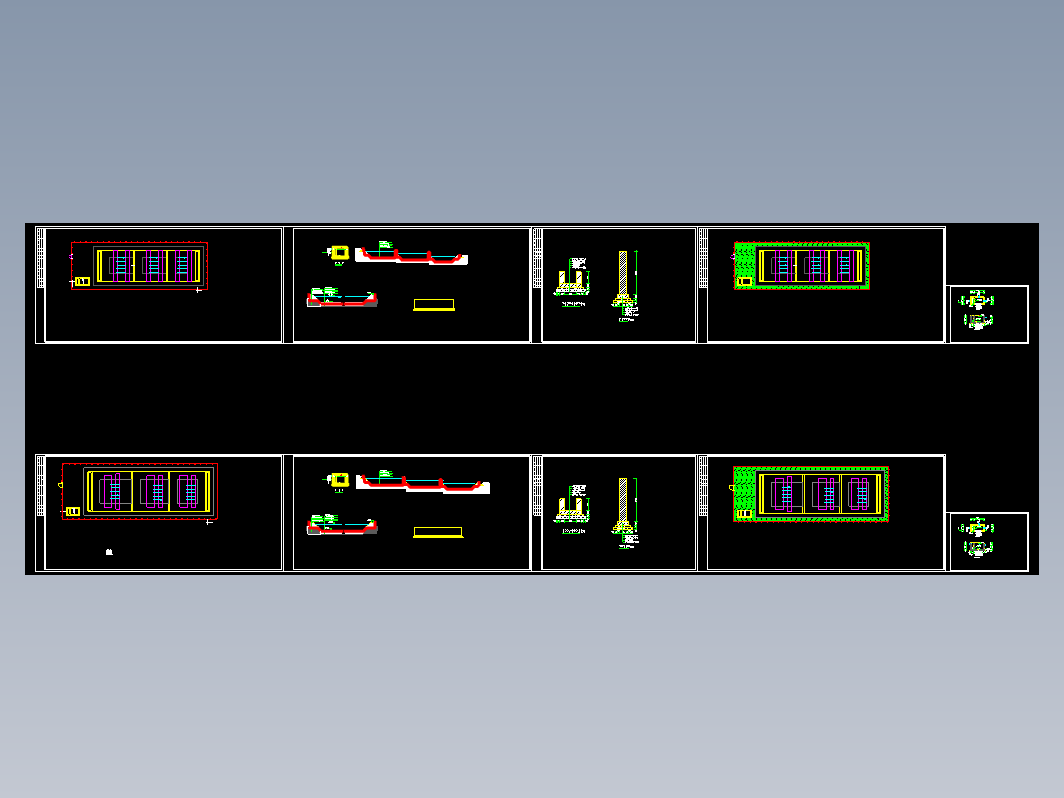 跌水湿地，三级跌水湿地，湿地施工图