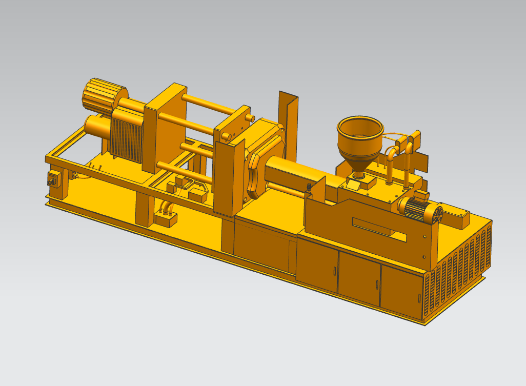 注塑机三维UG模型