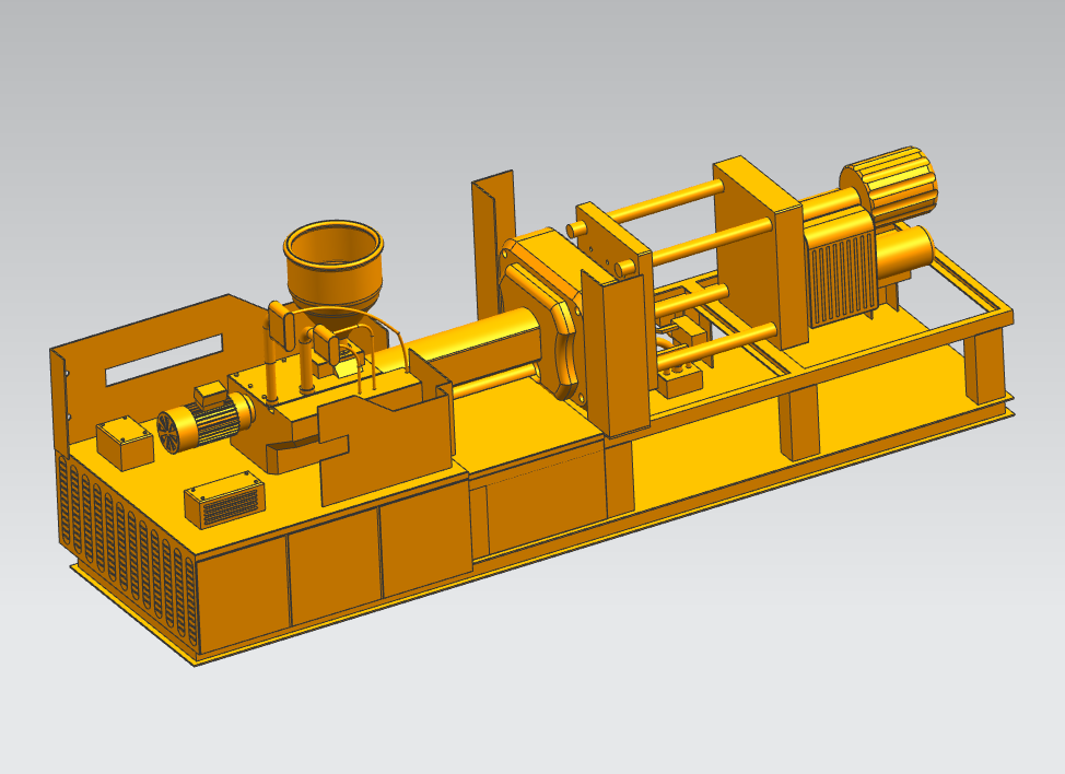 注塑机三维UG模型