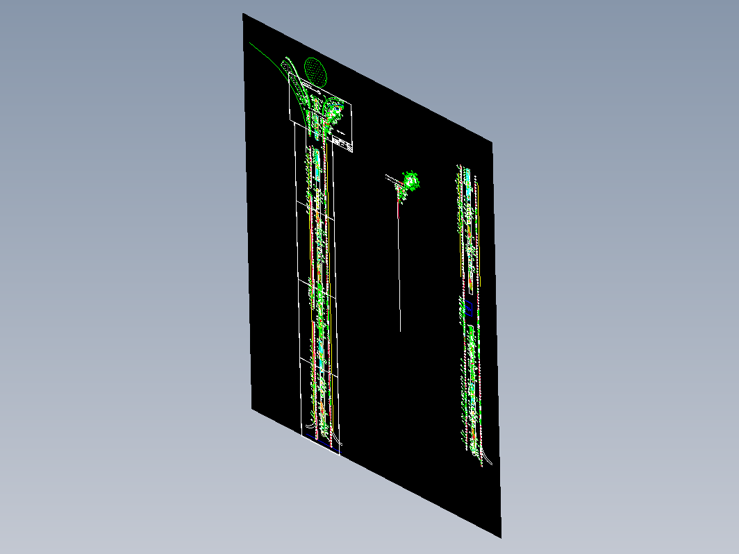 段道路景观绿化竣工图绿化平面施工图