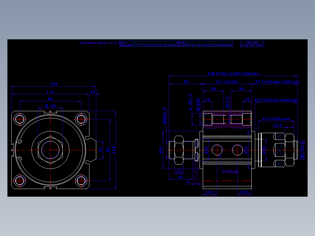 SDA气缸 83-SDAJ-100-SW