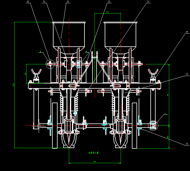 多功能播种机设计（主结构及撒水施肥部分）+CAD+说明书