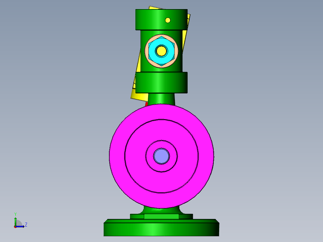 简易单缸摇摆式蒸汽机结构 Wobbler Steam Engine