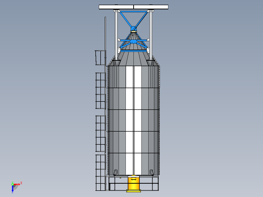 水泥储存筒仓结构 Cement storage silo