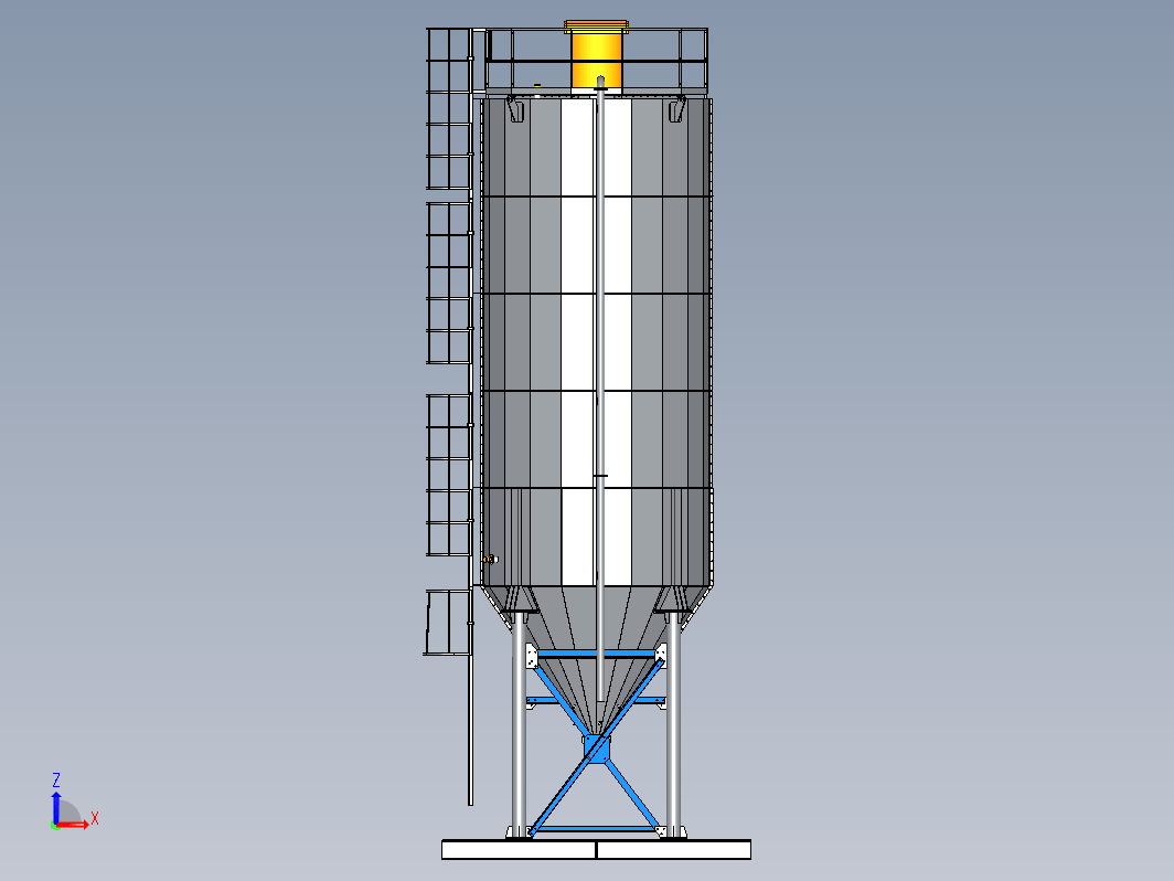 水泥储存筒仓结构 Cement storage silo