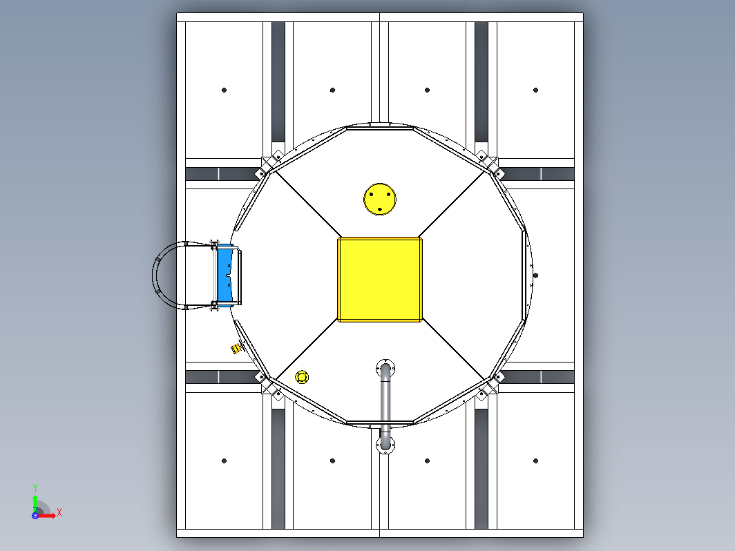 水泥储存筒仓结构 Cement storage silo