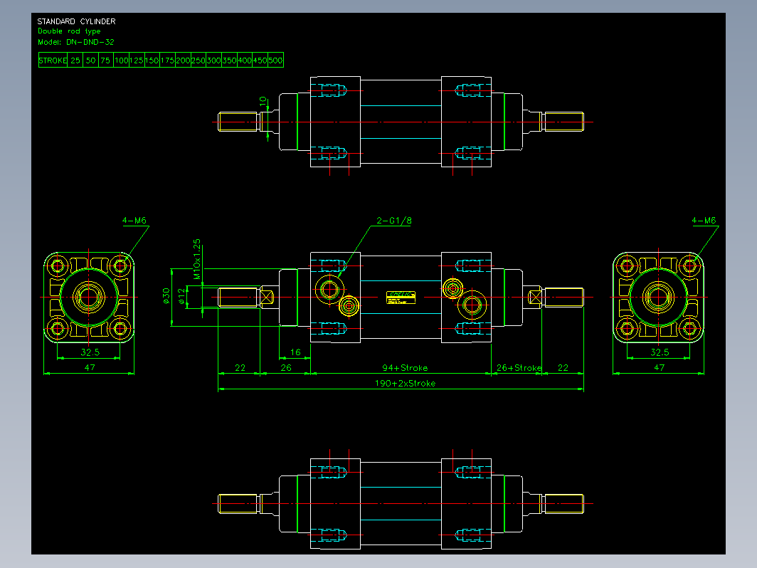 气缸 DND32