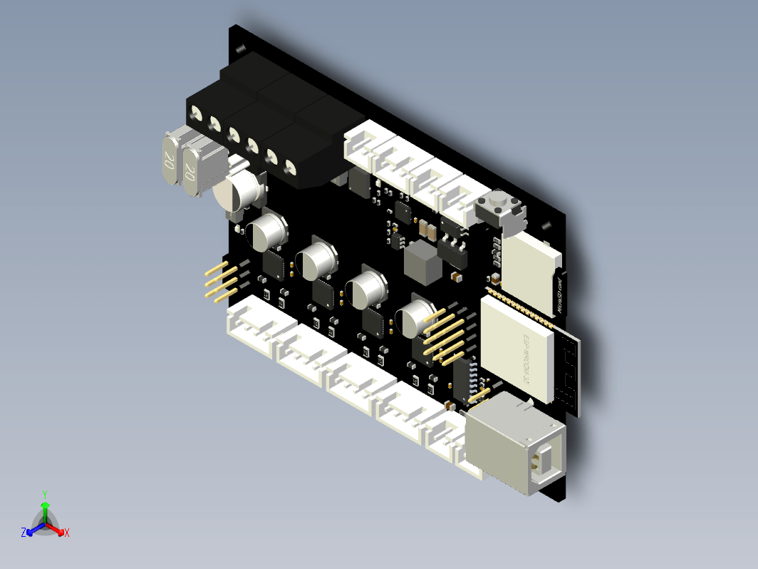 电路板 主板 fysetc-e4-3d-printer-controller STP