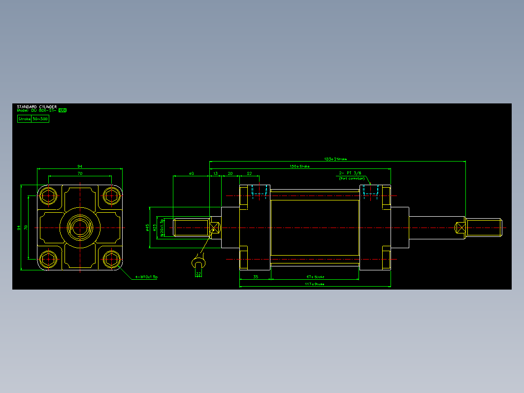 气缸 DUD80