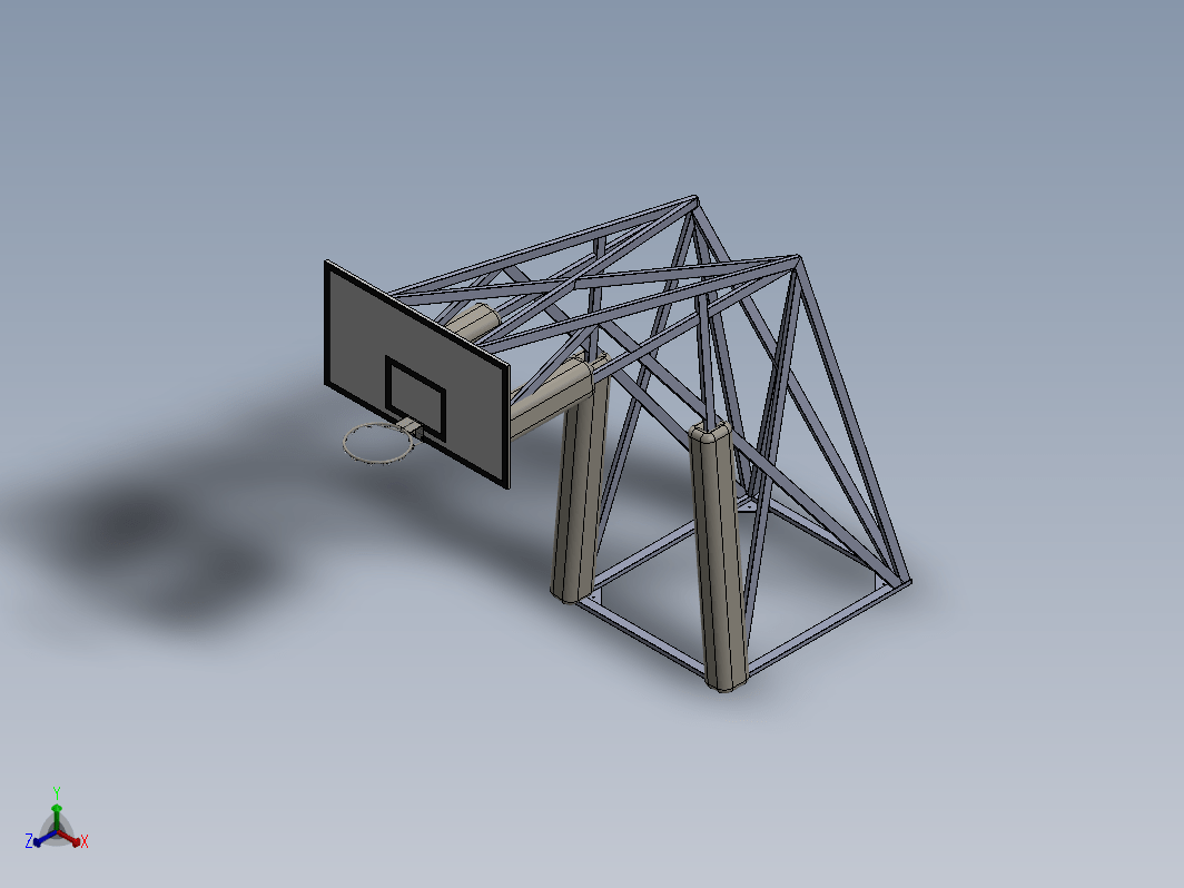 简易篮球架模型