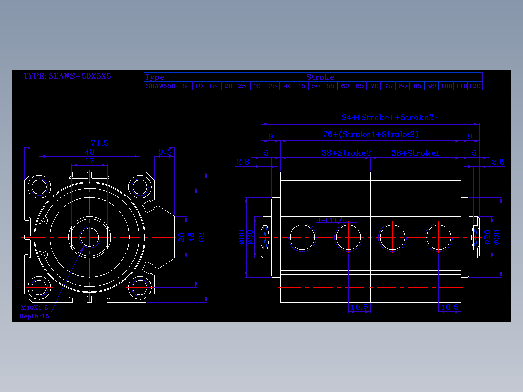 SDA气缸 83-SDAW-50-SN