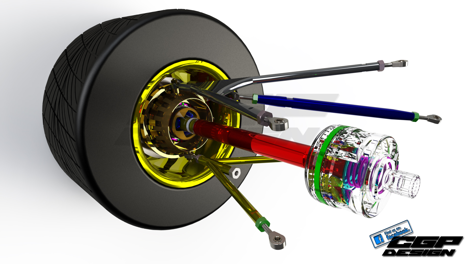 F1方程式赛车后轮连接结构