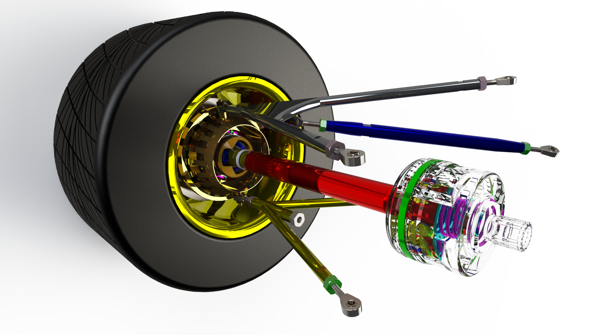F1方程式赛车后轮连接结构