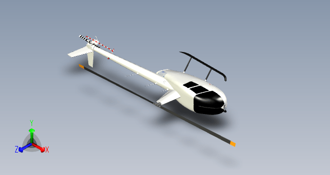 罗宾逊R44一比一尺寸模型