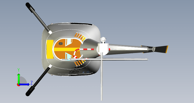 罗宾逊R44一比一尺寸模型