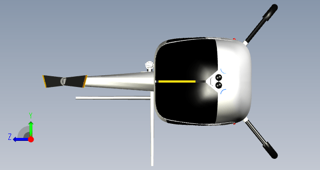 罗宾逊R44一比一尺寸模型