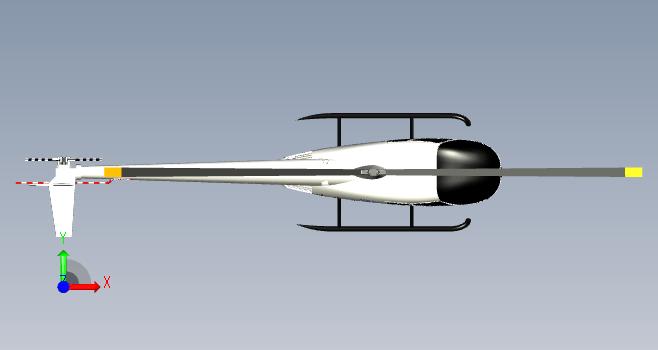 罗宾逊R44一比一尺寸模型