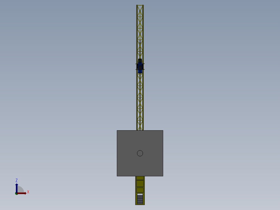 工程机械塔吊机设备3D图纸SW