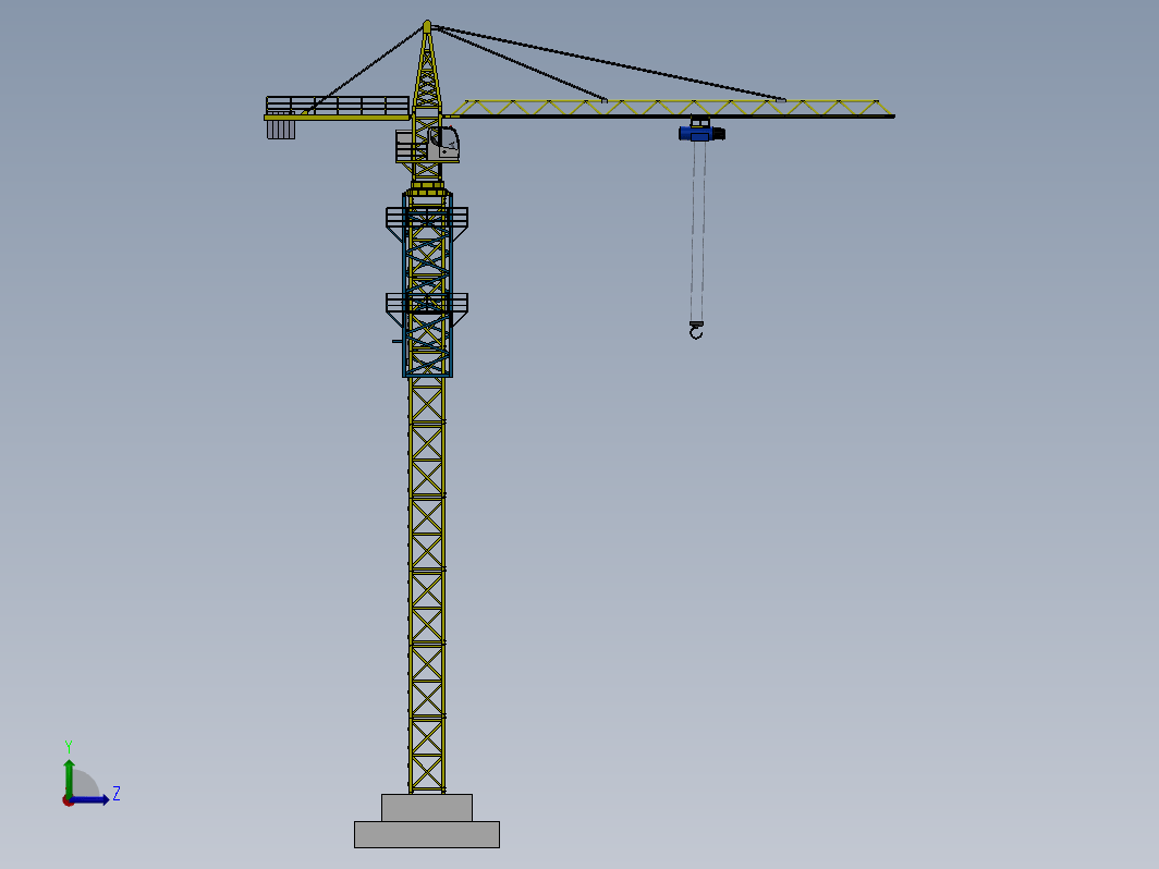 工程机械塔吊机设备3D图纸SW