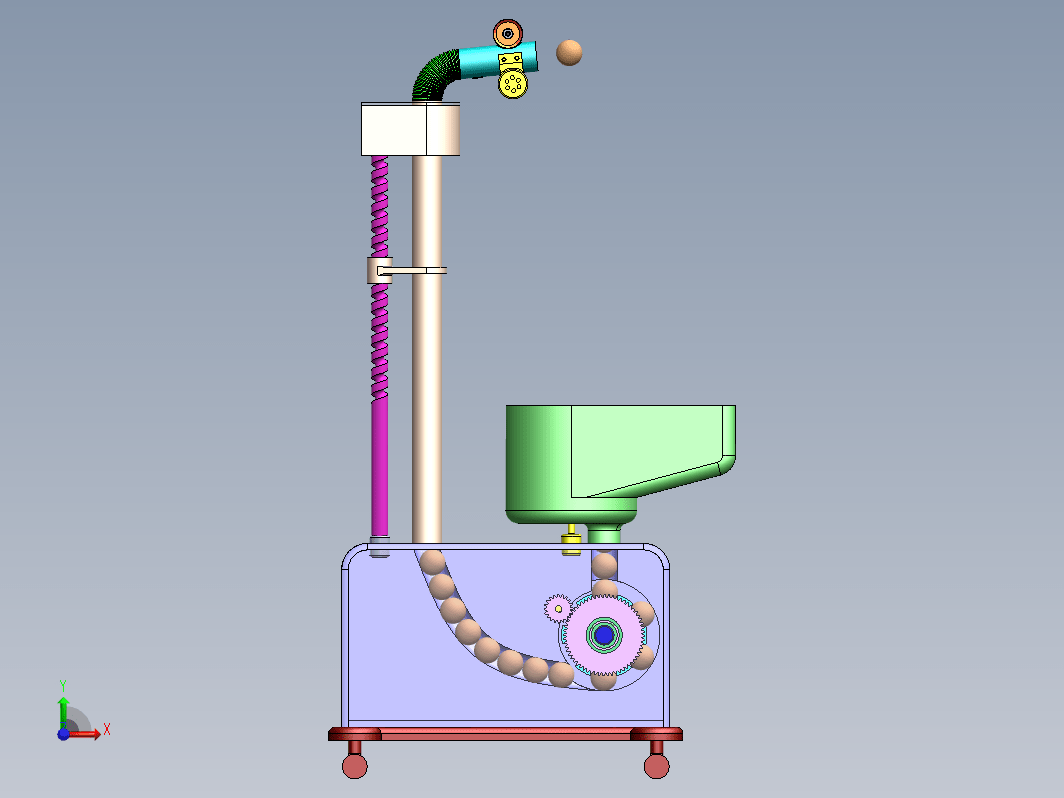 乒乓球发球器的结构设计发球机装置含CAD图纸+SW三维+说明+仿真