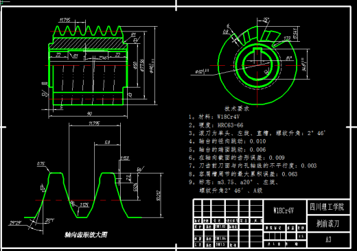工艺夹具-EQ140变速箱二轴三档齿轮工艺、刀具及夹具设计+说明书缩略图