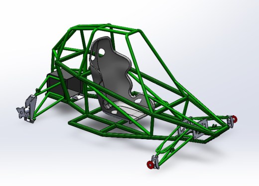 Buggy chassis钢管车框架底盘结构缩略图