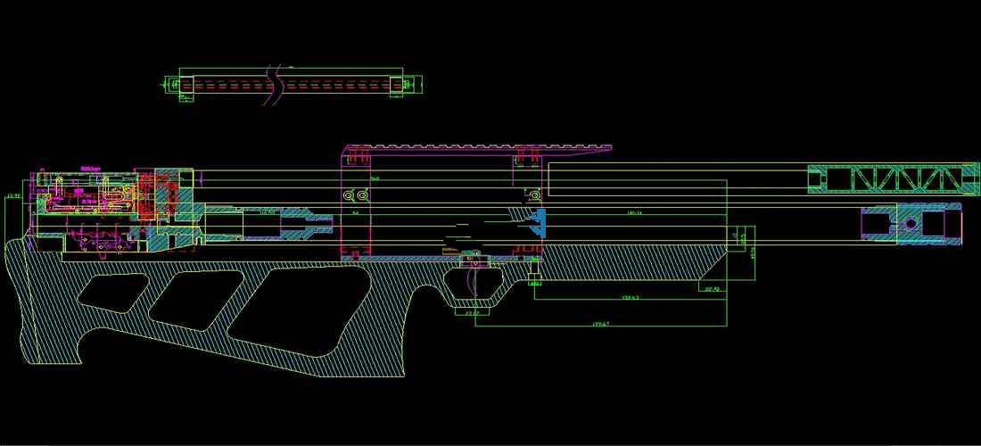 【2241】捷克板球PCP气枪CAD设计