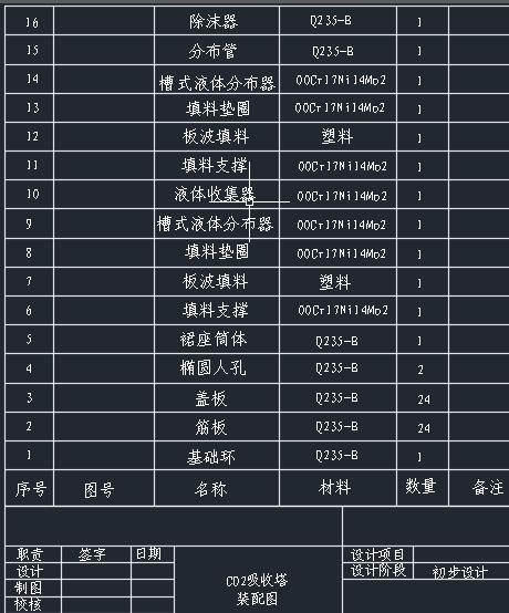 CO2吸收塔CAD图