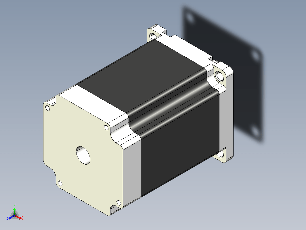 步进电机3D图57J1880-830(H)-3m