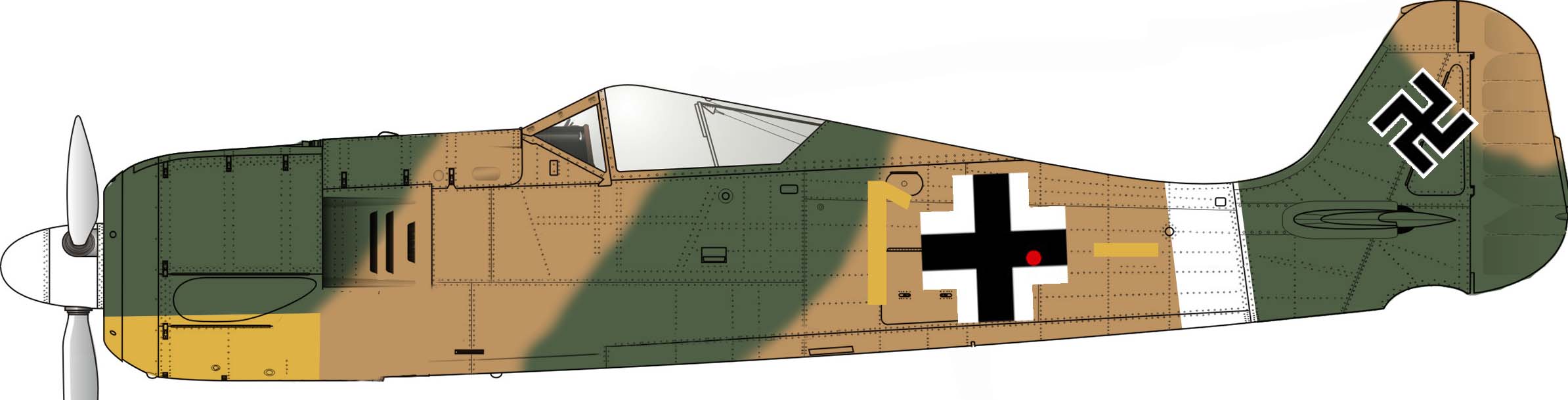 标志性的FW-190A3飞机