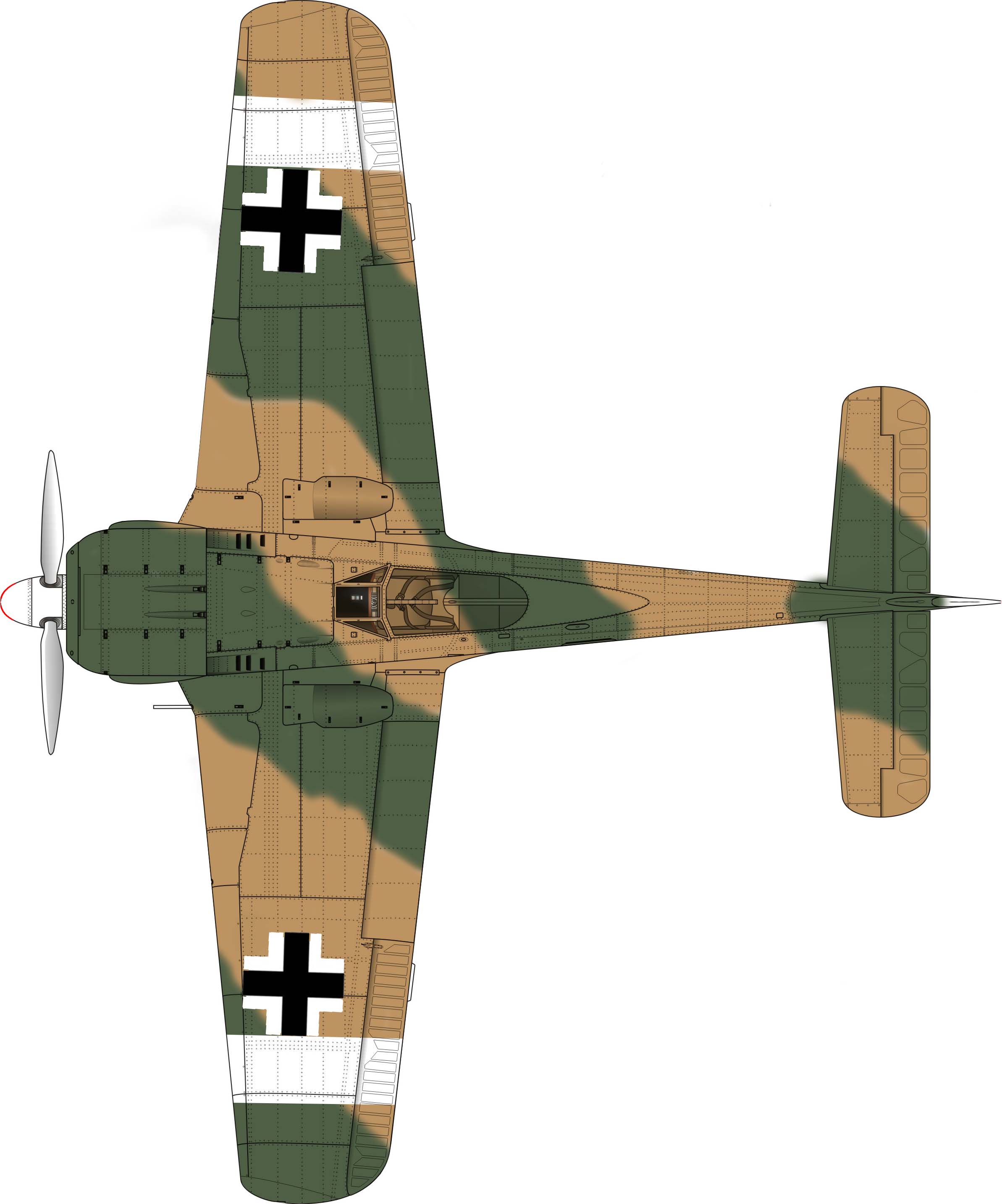 标志性的FW-190A3飞机