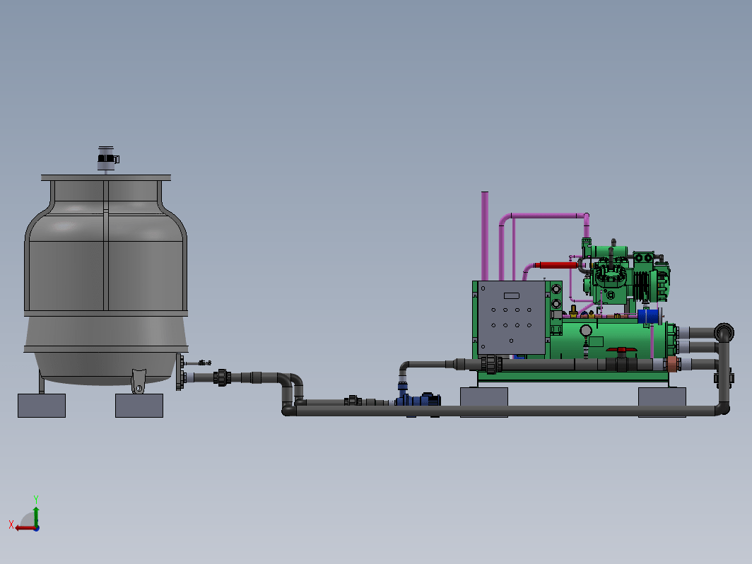 压缩冷凝机组与冷却塔