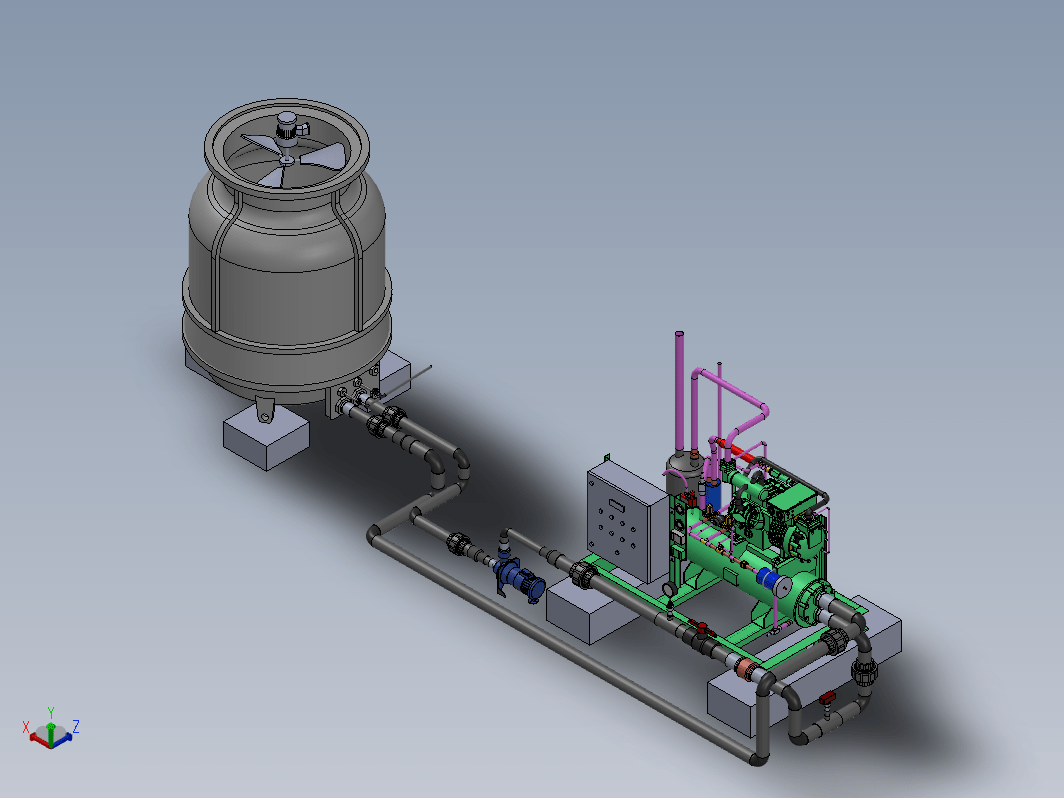 压缩冷凝机组与冷却塔