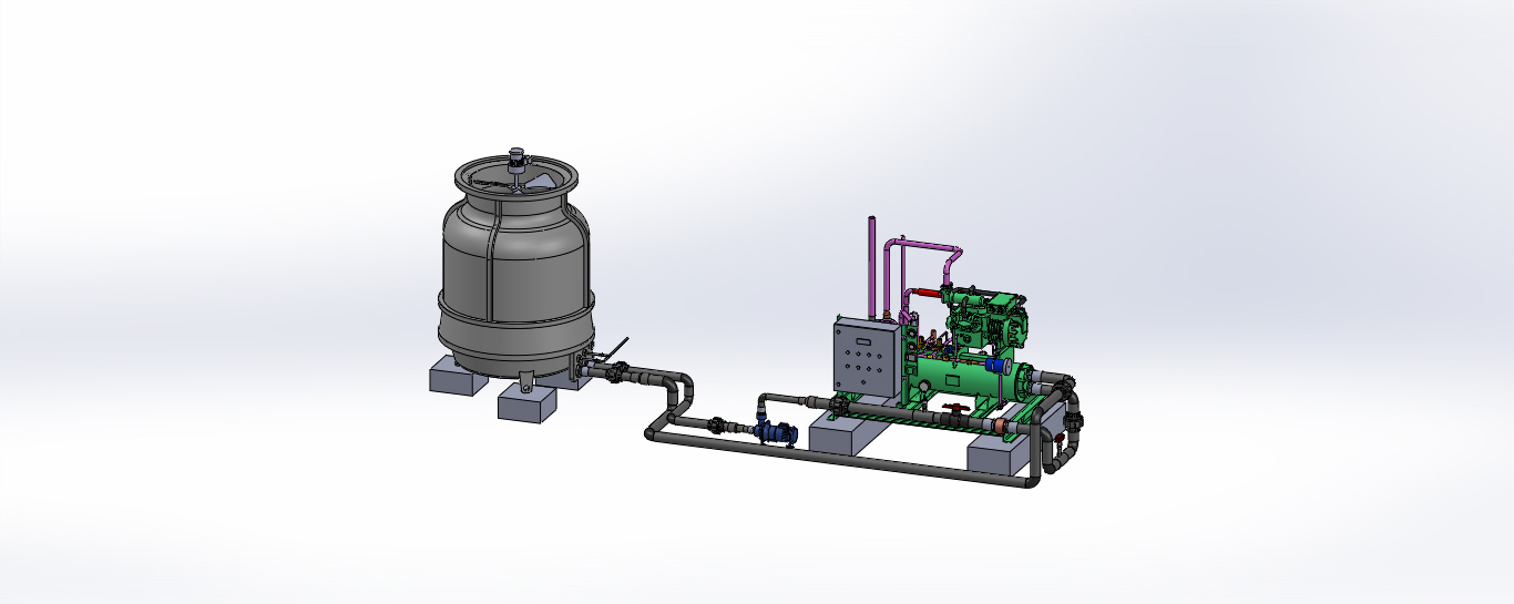 压缩冷凝机组与冷却塔