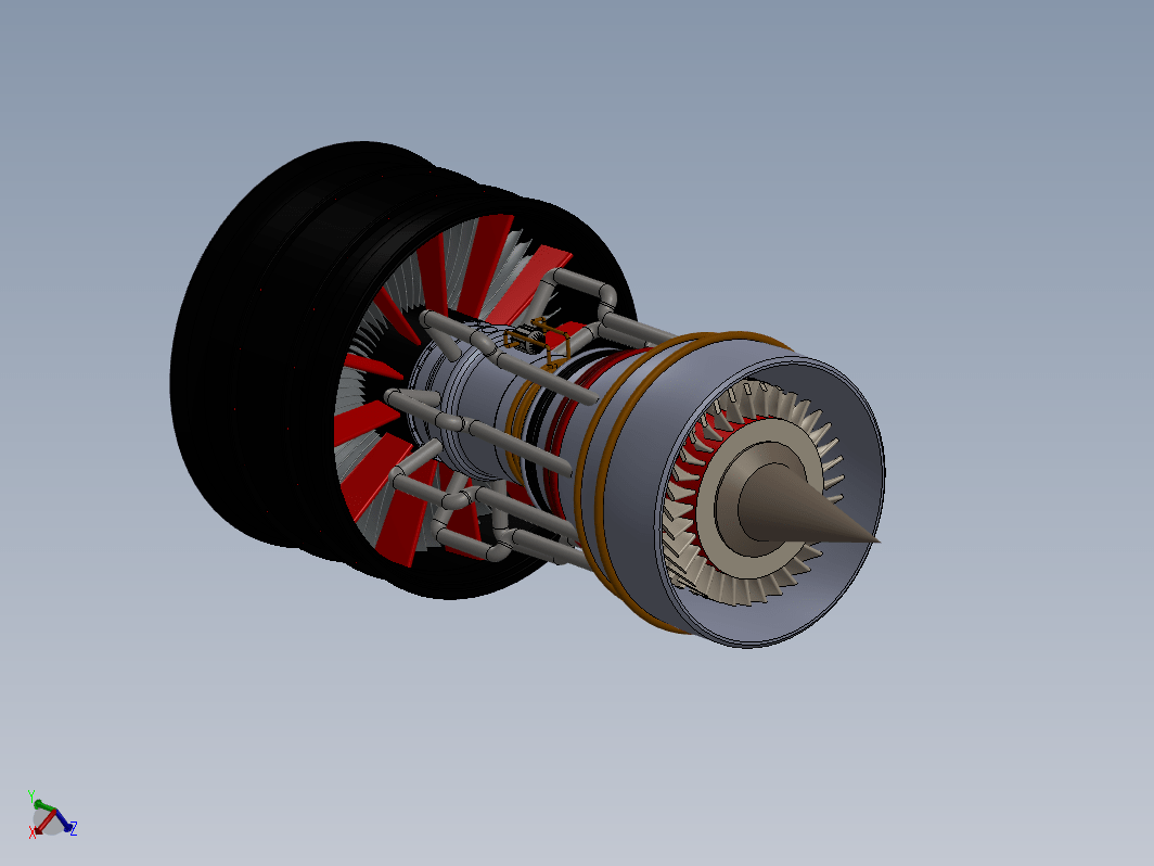 Jet Engine喷气发动机演示结构