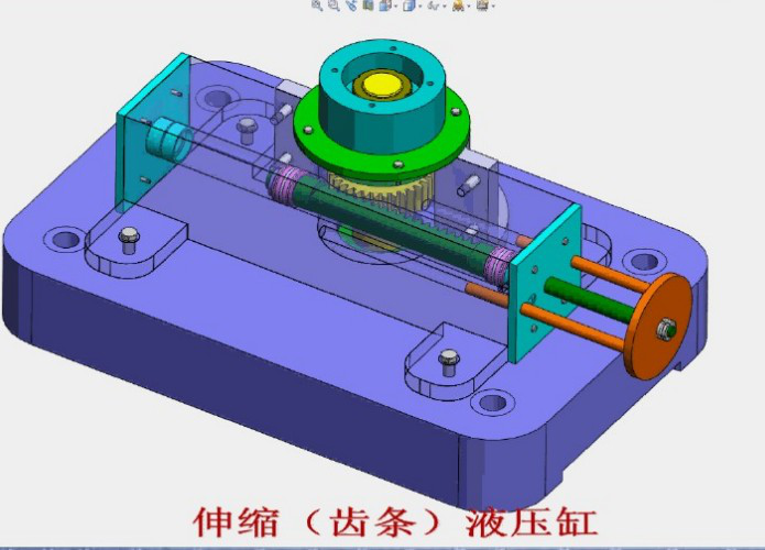 三自由度液压机械手 三维SW2016带参