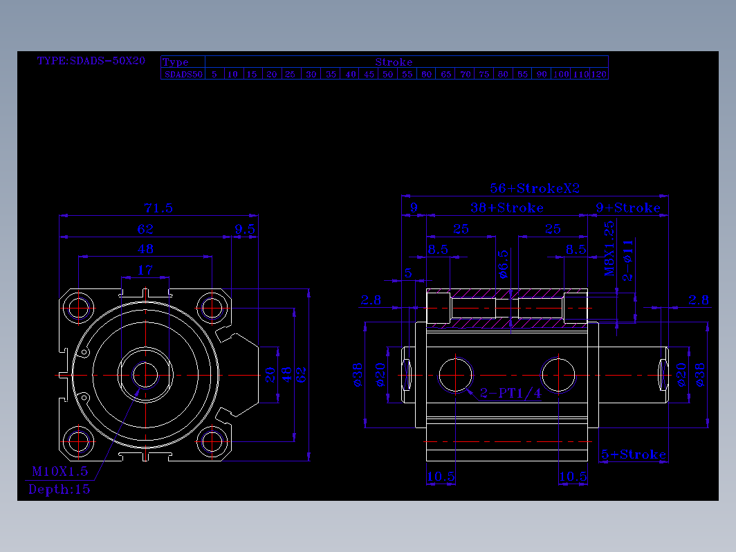 SDA气缸 83-SDAD-50-SN