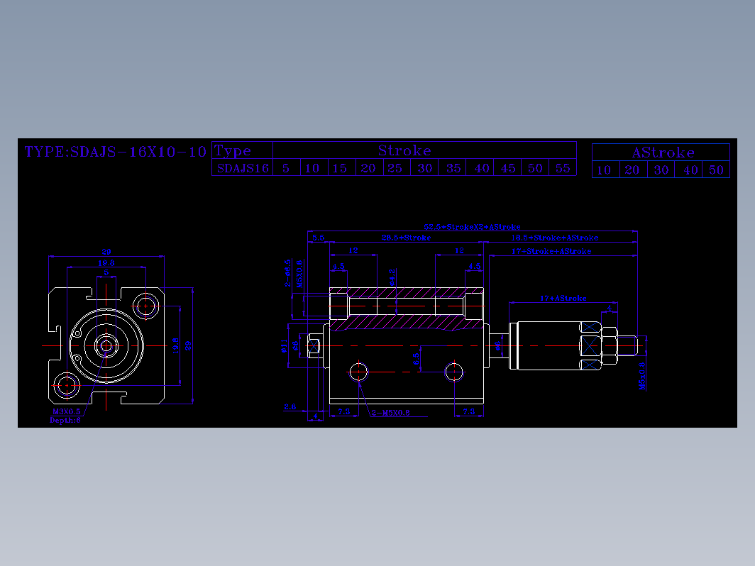 SDA气缸 83-SDAJ-16-SN